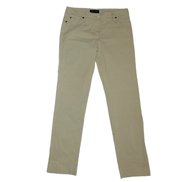 Larry Levine size 10 khaki Nylon, Rayon, & spandex pants - Picture 1 of 7